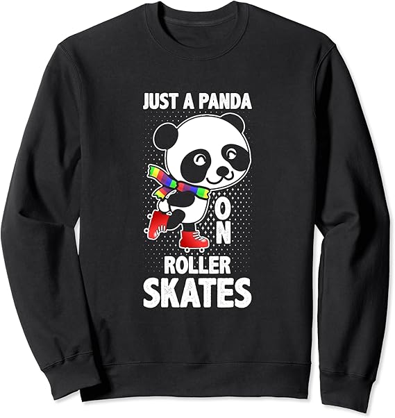 Pandas On Roller Skates Roller Skating Panda Sweatshirt Amazon.co.uk